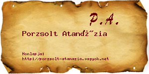 Porzsolt Atanázia névjegykártya